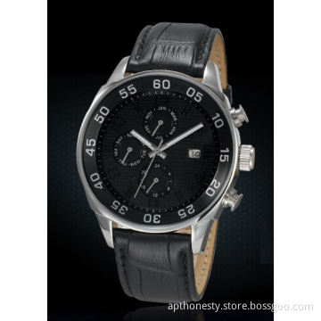 6 Needles Men Swiss Quartz Watch with Calendar Apt-M013